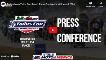 Video: BellissiMoto Twins Cup Race One Press Conference From Brainerd International Raceway